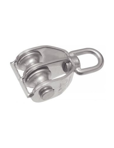 1 x PULEGGIA Doppio Da 25 Acciaio Inox A2 Per...