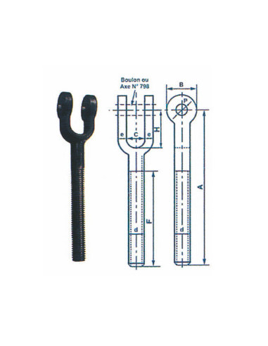 1 x Massetto Acciaio Grezzo BL 6 Sinistro