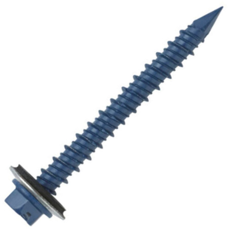 1 x Vite Per Calcestruzzo Testa Esagonale Rondella Di Tenuta Con Guarnizione In Neoprene Epdm 6,5X150 Blue Ruspert