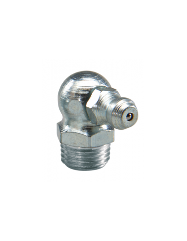 1 x Engrasador acodado 90° M8 Passo 125 Zincate