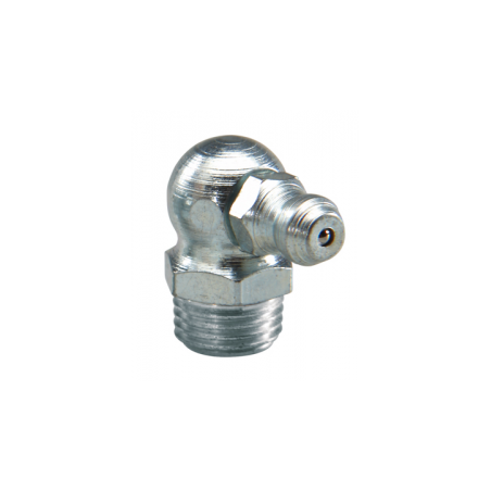 1 x Engrasador acodado 90° M8 Passo 125 Zincate