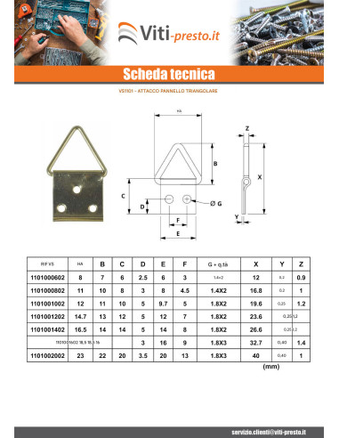 1 x Attacco triangolare per quadri 12 mm...