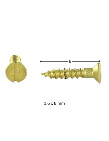 1 x Viti Per Legno Ottone Testa Forata Con...