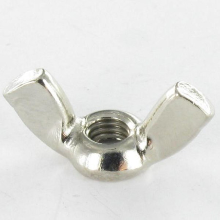 1 x Dado a farfalla Ottone Nichelato M6 Stile Americano