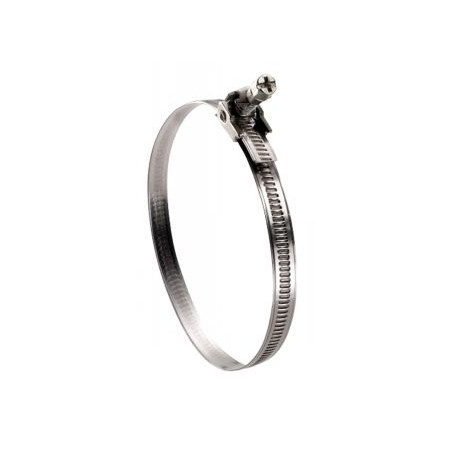 1 x Fascetta stringitubo con testa basculante banda non perforata da Diametro 40 con 115 Acciaio Inox W2