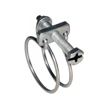 1 x Fascetta stringitubo a doppio filo Diametro 95 con 100 Acciaio Zincato W1