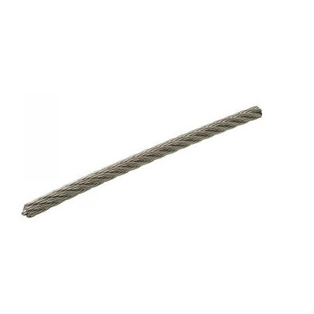 1 x Metro de Cavo Flessibile Diametro 2.5 Acciaio Inox A4 7X7 Carico Di Rottura 500 Kg (Venduto Al Metro)