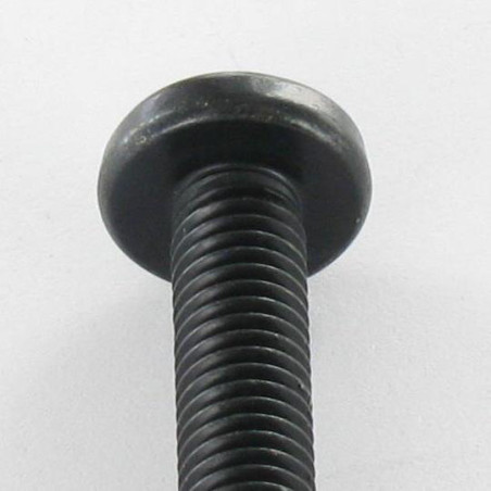 1 x Vite Per Metalli testa bombata larga Pozi PZ5 M5X10 Acciaio Zincato Nero