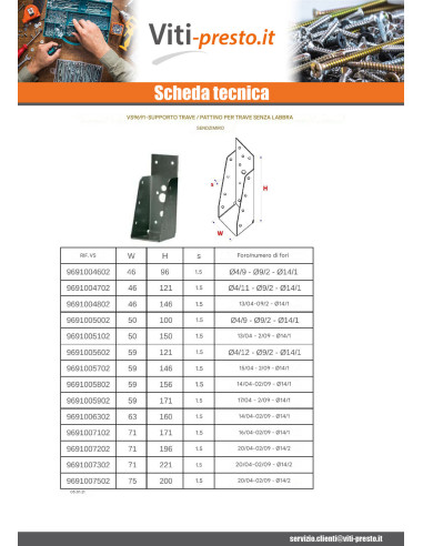 1 x Zoccolo TRAVE Senza LABBRO Sendzimir 71X196