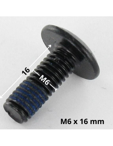 1 x Vite Testa Poelier Larga M6X16 Chiave...