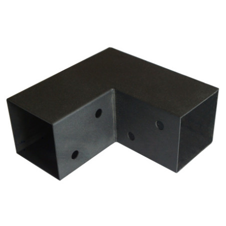 1 x Piastra Di Giunzione ESPRIMERE In L Acciaio Zincato Nero 92X185X183,5