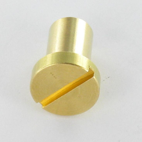 1 x Dado Manicotto Testa Cilindrica Con Intaglio 8X12 M6X11 Ottone