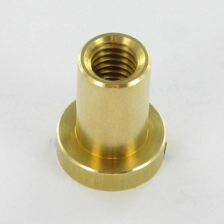 1 x Dado Manicotto Testa Cilindrica Con Intaglio 8X12 M6X11 Ottone