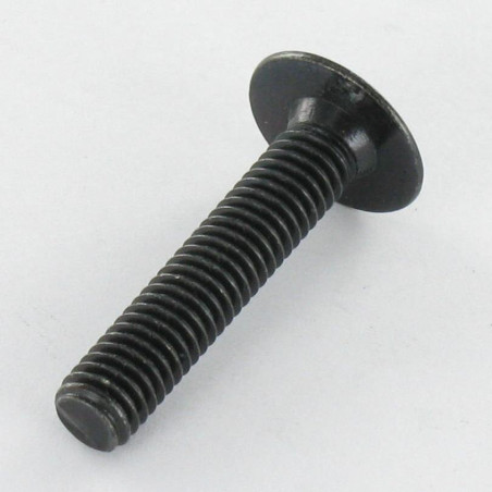 1 x Vite Testa Poelier Larga M6X35 Chiave Esagonale Da 4 Acciaio Zincato Nero