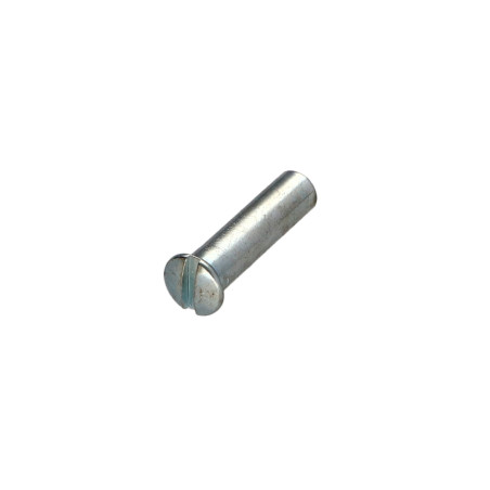 1 x Dado Manicotto Testa Forata Bombata Con Intaglio M4X13 5X20 Zincate