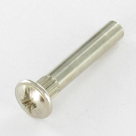 1 x Dado Manicotto Testa Testa Poelier Larga Pozy Con Intaglio M4X15 5X30 Acciaio Nichel