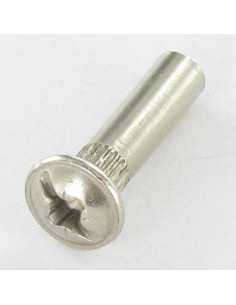 Dado Manicotto Pozy Con Intaglio M4X15 5X20 Acciaio Nichel