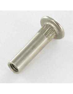 Dado Manicotto Pozy Con Intaglio M4X15 5X20 Acciaio Nichel 2