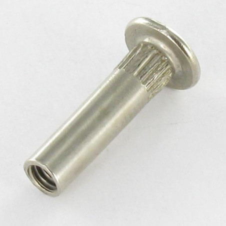 1 x Dado Manicotto Pozy Con Intaglio M4X15 5X20 Acciaio Nichel