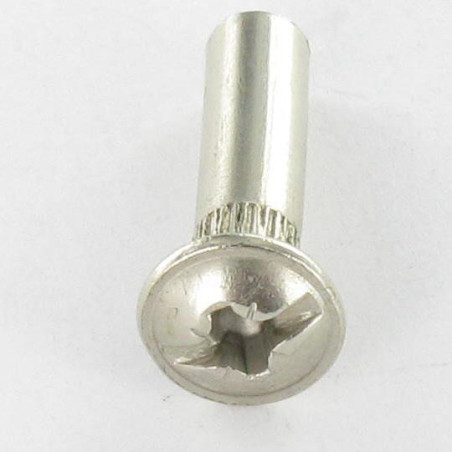 1 x Dado Manicotto Pozy Con Intaglio M4X15 5X20 Acciaio Nichel