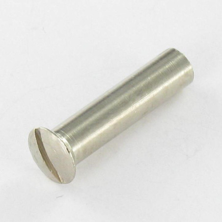 1 x Dado Manicotto Testa Forata Bombata Con Intaglio M4X13 5,4X24 Ottone