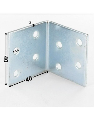 1 x Staffe 40X40X40 Spessore 2 Zincate