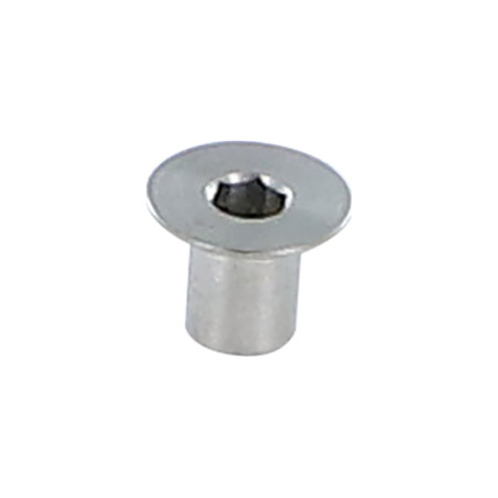 1 x Dado Manicotto Testa Piatta Esagono Incassato 9X6,75 M3 Acciaio Inox