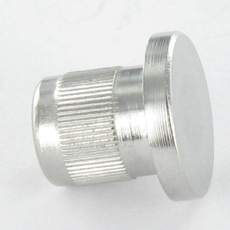 1 x Dado Manicotto Testa Piatta Zigrinata M5X8.5 8X9 316L