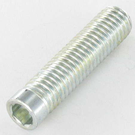 1 x Vite Per Metalli Zincate Senza Testa M8X35 Filettata Su 30 Punta Piatta Chiave Esagonale Da 5