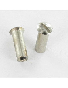 Dado Manicotto Testa Forata Bombata Con Intaglio M4X12...