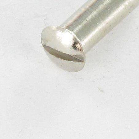 1 x Dado Manicotto Testa Forata Bombata Con Intaglio M4X12 5X16 Ottone Cromato