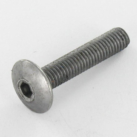1 x Vite Testa Poelier Larga M6X75 Chiave Esagonale Da 4 Acciaio Grezzo