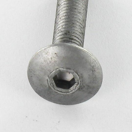 1 x Vite Testa Poelier Larga M6X75 Chiave Esagonale Da 4 Acciaio Grezzo