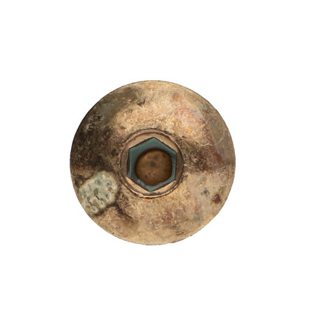 1 x Vite Testa Poelier Larga M6X80 Chiave Esagonale Da 4 Acciaio Ottonato Frenafiletti