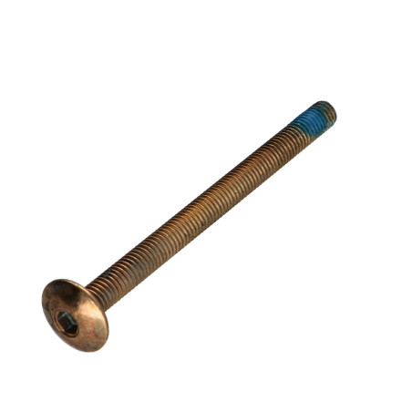 1 x Vite Testa Poelier Larga M6X80 Chiave Esagonale Da 4 Acciaio Ottonato Frenafiletti