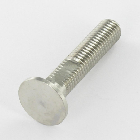 1 x Vite Per Metalli Testa Piatta A/FAT 20X50 Filettata Su 43 M10 Acciaio Inox