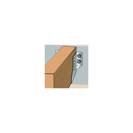 1 x Supporto per travi a forma di U con Alette Esterno Sendzimir 80X120