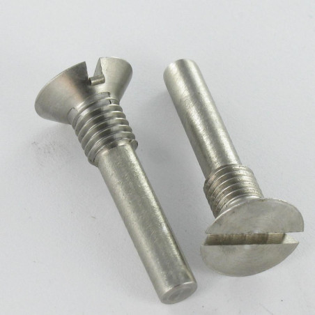 1 x Vite Per Metalli Testa Forata Con Intaglio 16X37 Filettata Su M8 Circa una tonnellata lungo Acciaio Inox