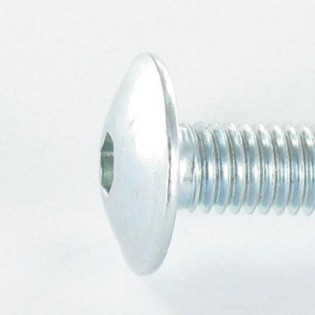 1 x Vite Testa Poelier Larga M5X12 Chiave Esagonale Da 3 Zincate