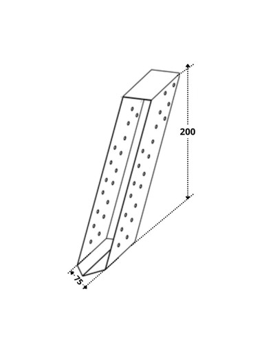 1 x Connettore per travi in legno 75X200