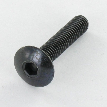 1 x Vite Testa Poelier Larga M6X16 Chiave Esagonale Da 4 Acciaio Zincato Nero