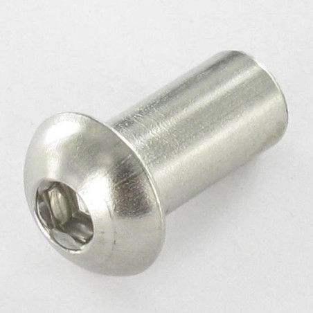 1 x Dado Manicotto Testa Bombata M6X8 Chiave Esagonale Da 4 7X15 Acciaio Inox