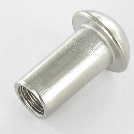 1 x Dado Manicotto Testa Bombata M6X8 Chiave Esagonale Da 4 7X15 Acciaio Inox