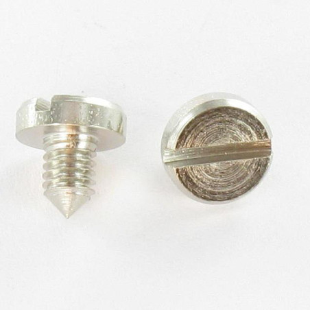 1 x Vite Per Metalli Acciaio Nichel Testa Cilindrica Larga Con Intaglio 8X8.3 Punta Conica