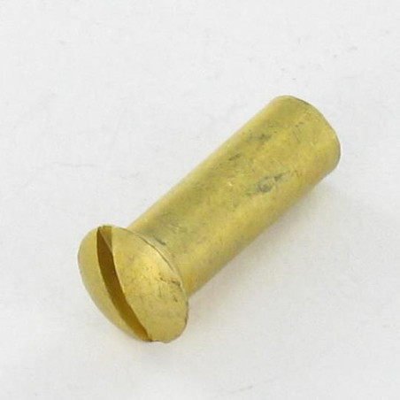 1 x Dado Manicotto Testa Forata Bombata Con Intaglio M4X12 5X16 Ottone