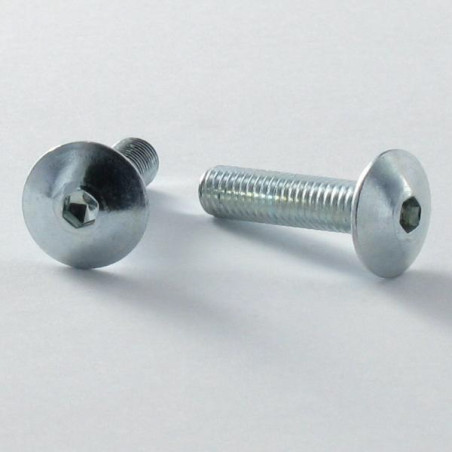 1 x Vite Testa Poelier Larga M6X30 Chiave Esagonale Da 4 Zincate