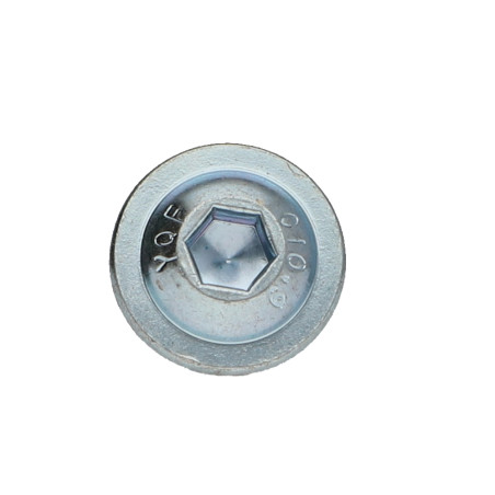 1 x Vite Per Metalli Testa Poelier Larga Esagono Incassato Flangia Chiave Esagonale Da 4 M6X16 Classe 10.9 ZG+FRF