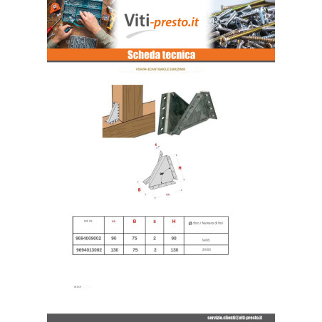 1 x Supporto per trave senza aletta Sendzimir 130X130X7