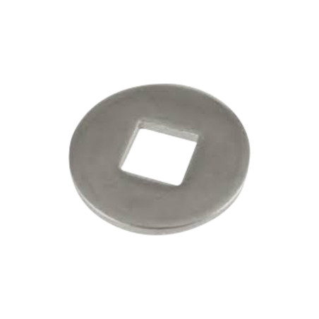 1 x Rondella Per Strutture In Legno Foro Quadrato 6,6X22X2 Acciaio Grezzo