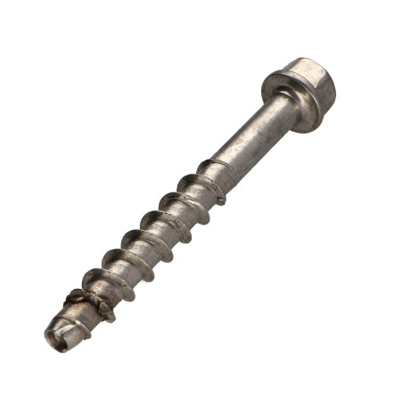 1 x Vite Per Calcestruzzo Testa Esagonale S13 Acciaio Inox A4 12X100 Filettata Su 15